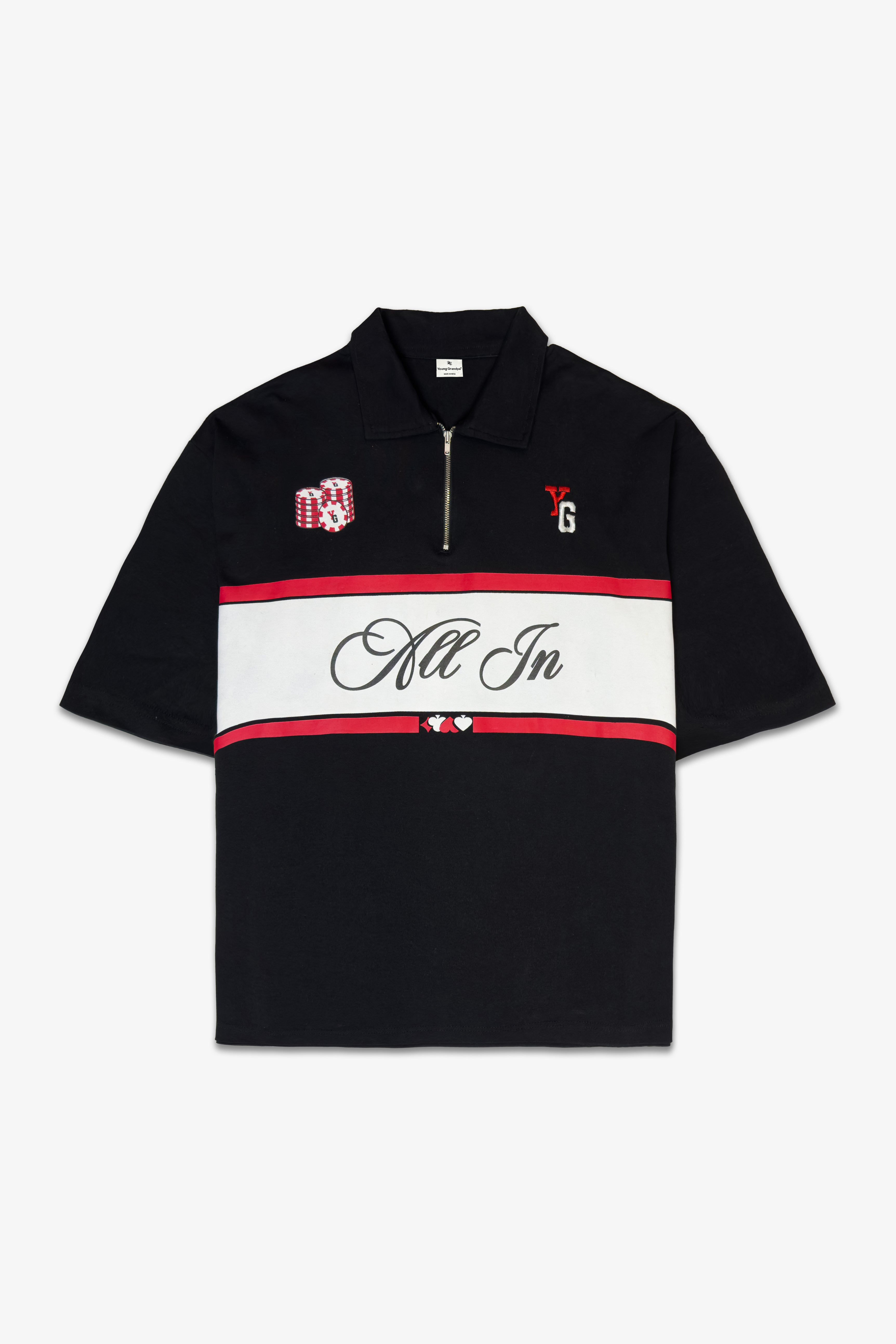 Quarter Zip Polo | Young Grandpa All-In Polo Streetwear India