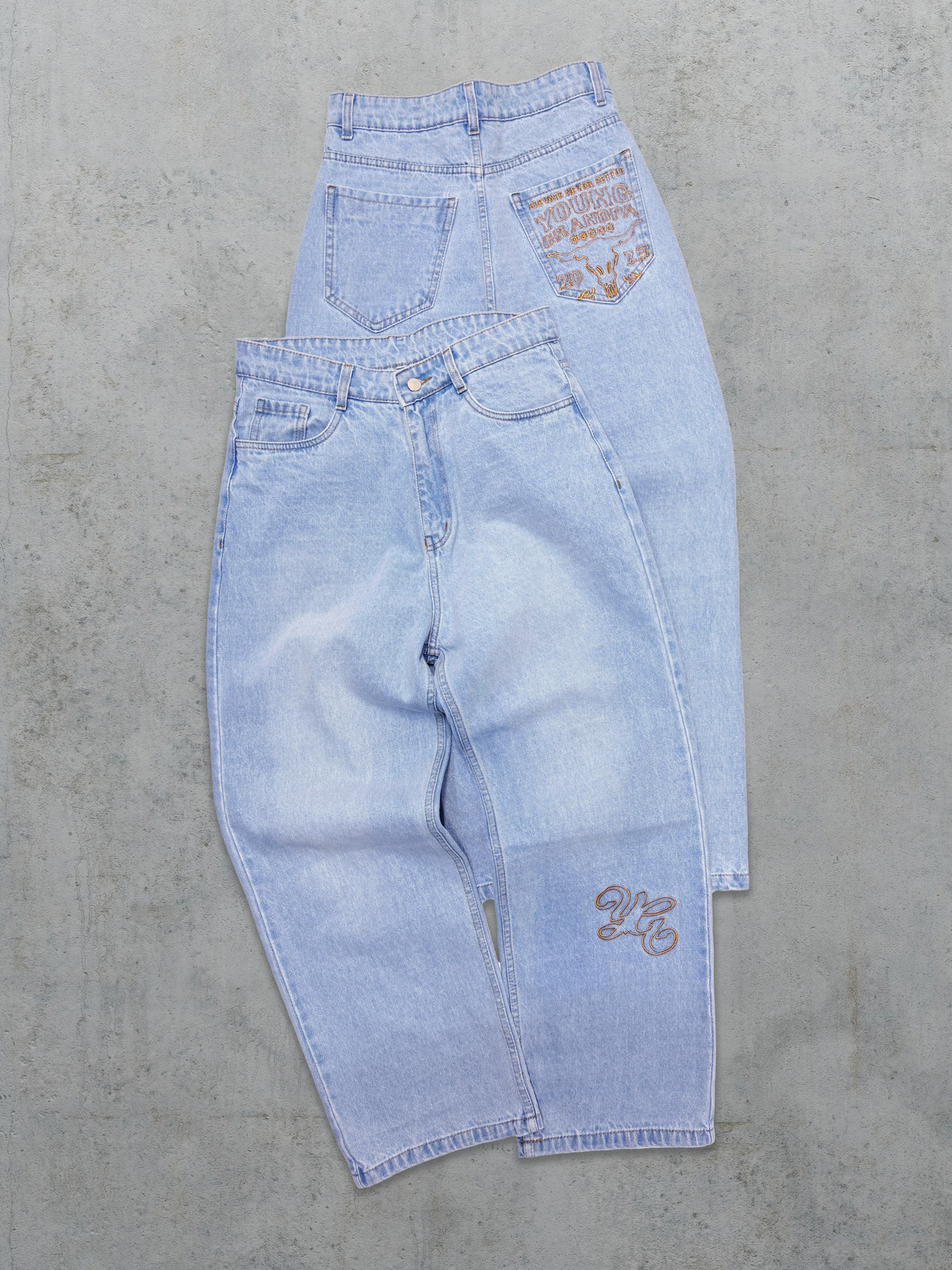 WIDE-LEG DENIM PANTS