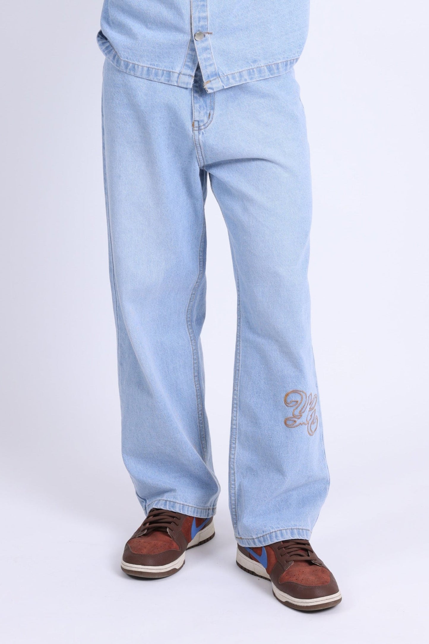 WIDE-LEG DENIM PANTS