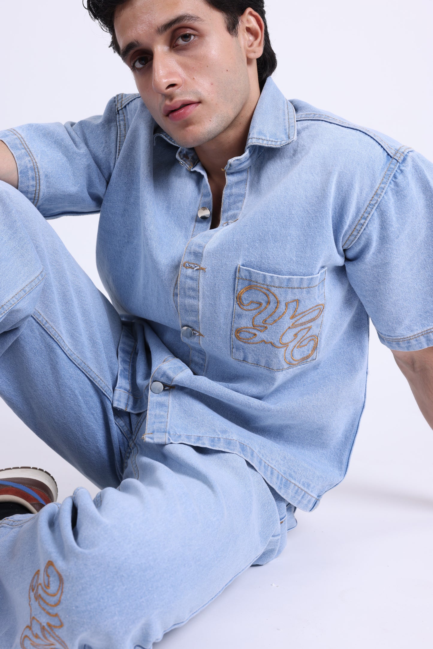 WESTERN BLUE DENIM CO-ORD SET