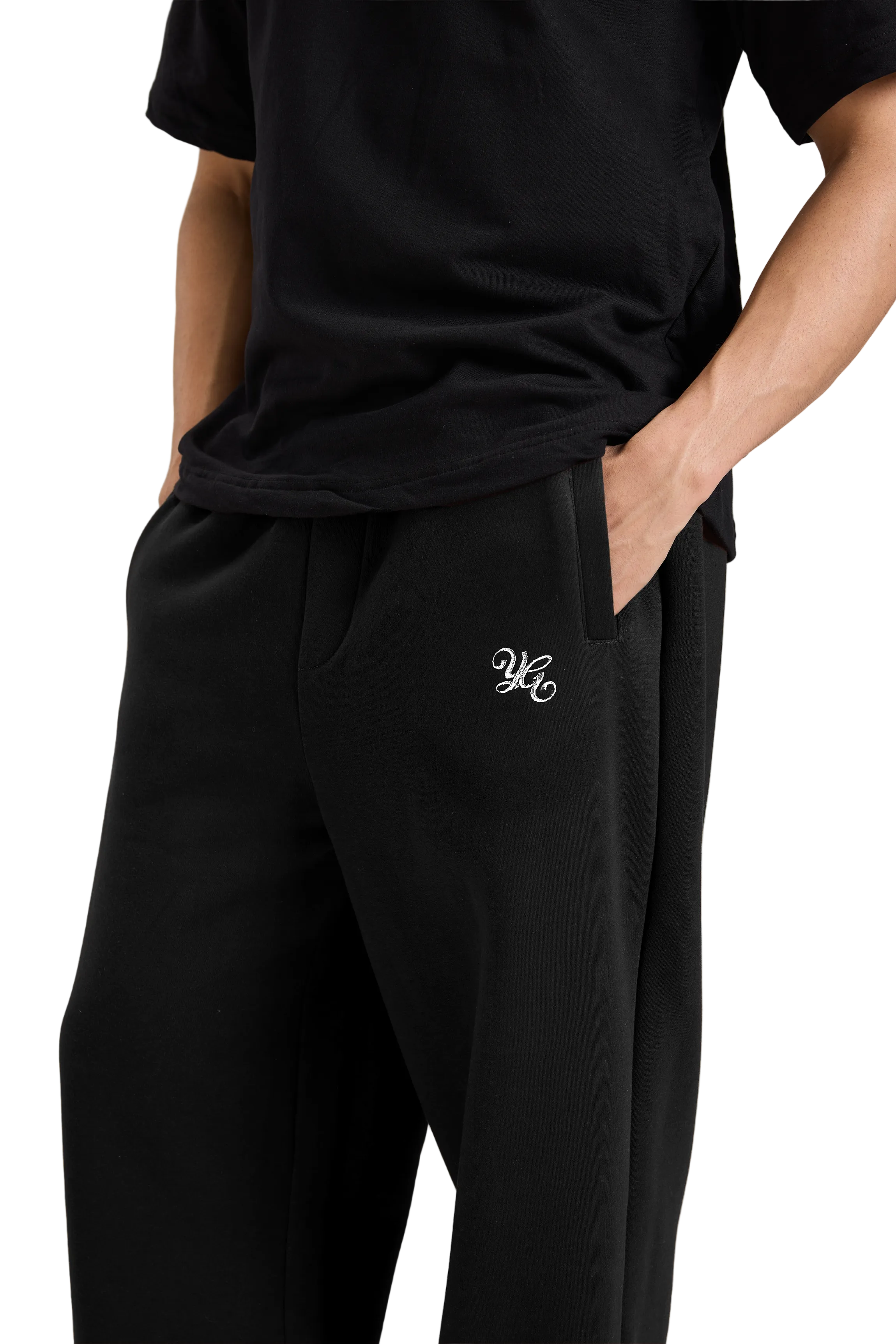 FLARED SWEATPANTS - BLACK