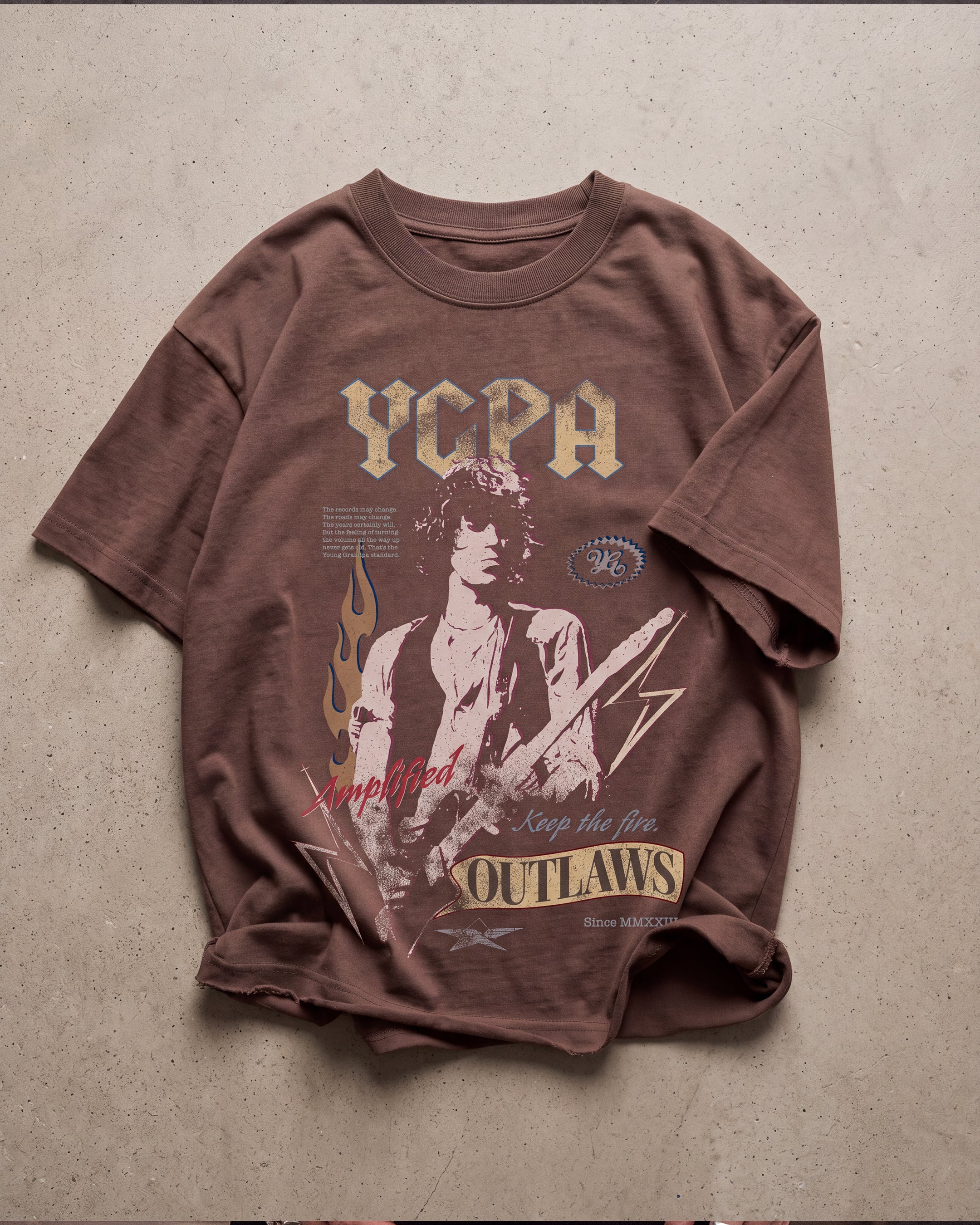 BOURBON WASH BOXY TEE
