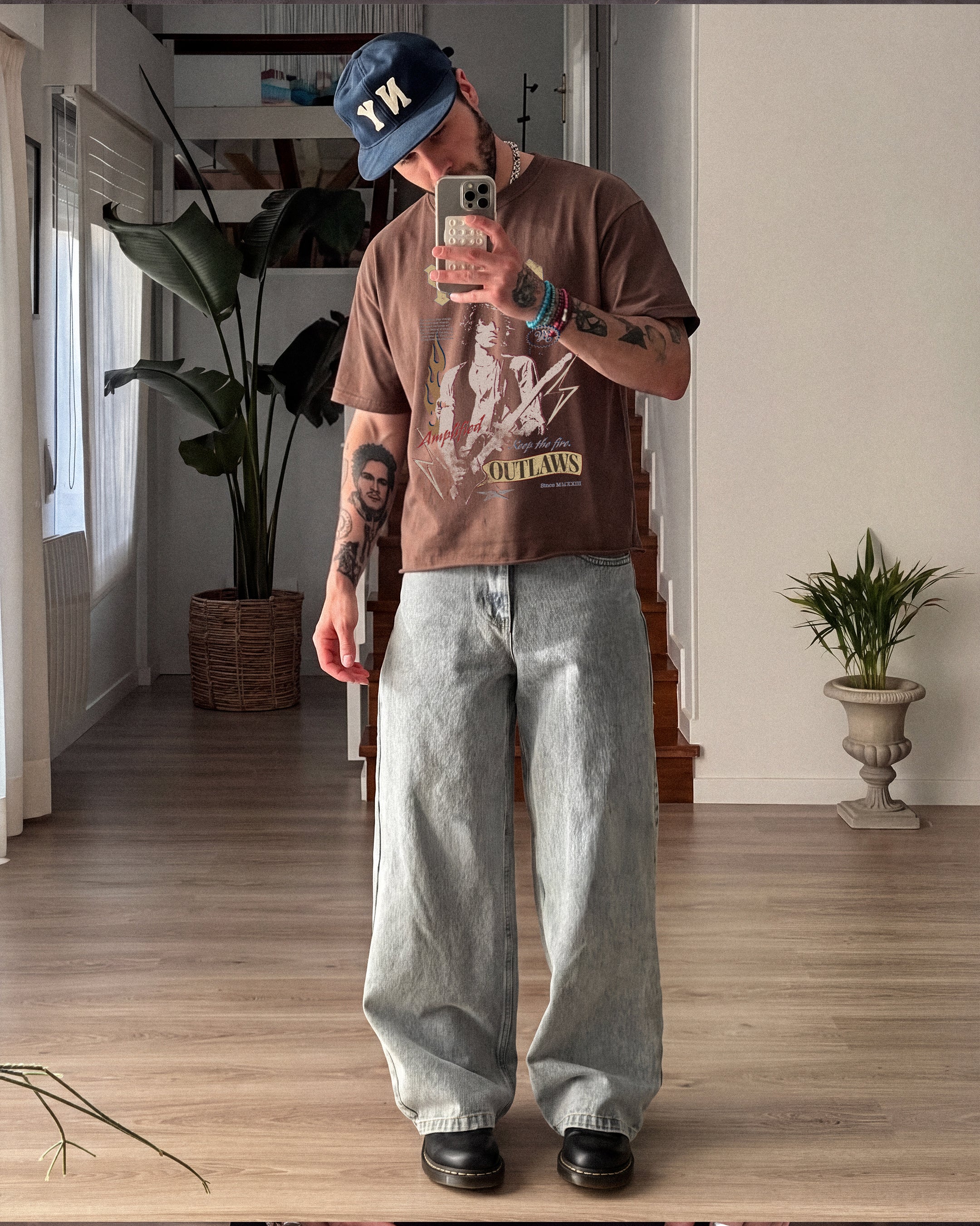 BOURBON WASH BOXY TEE