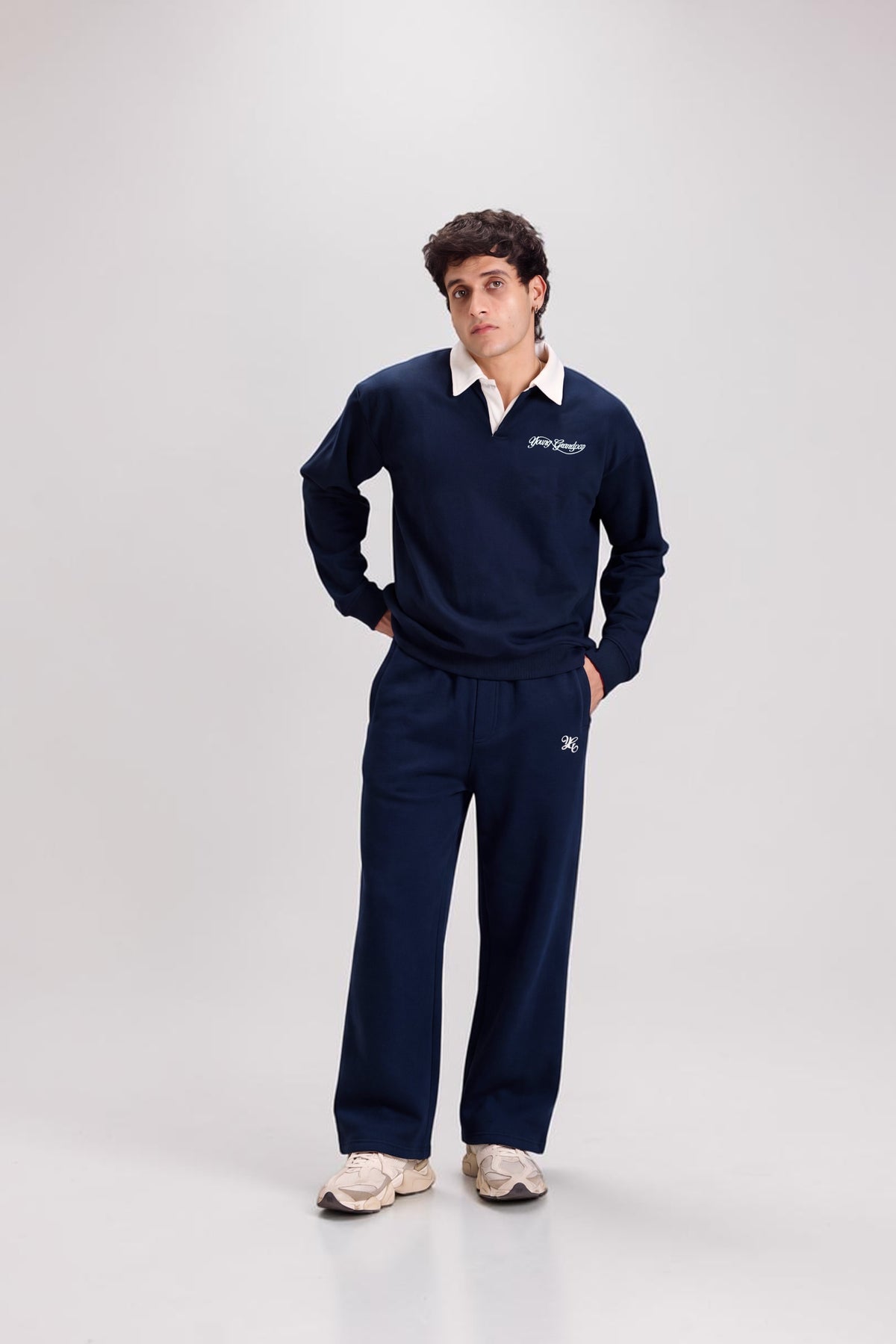 Flared Sweatpants - Navy