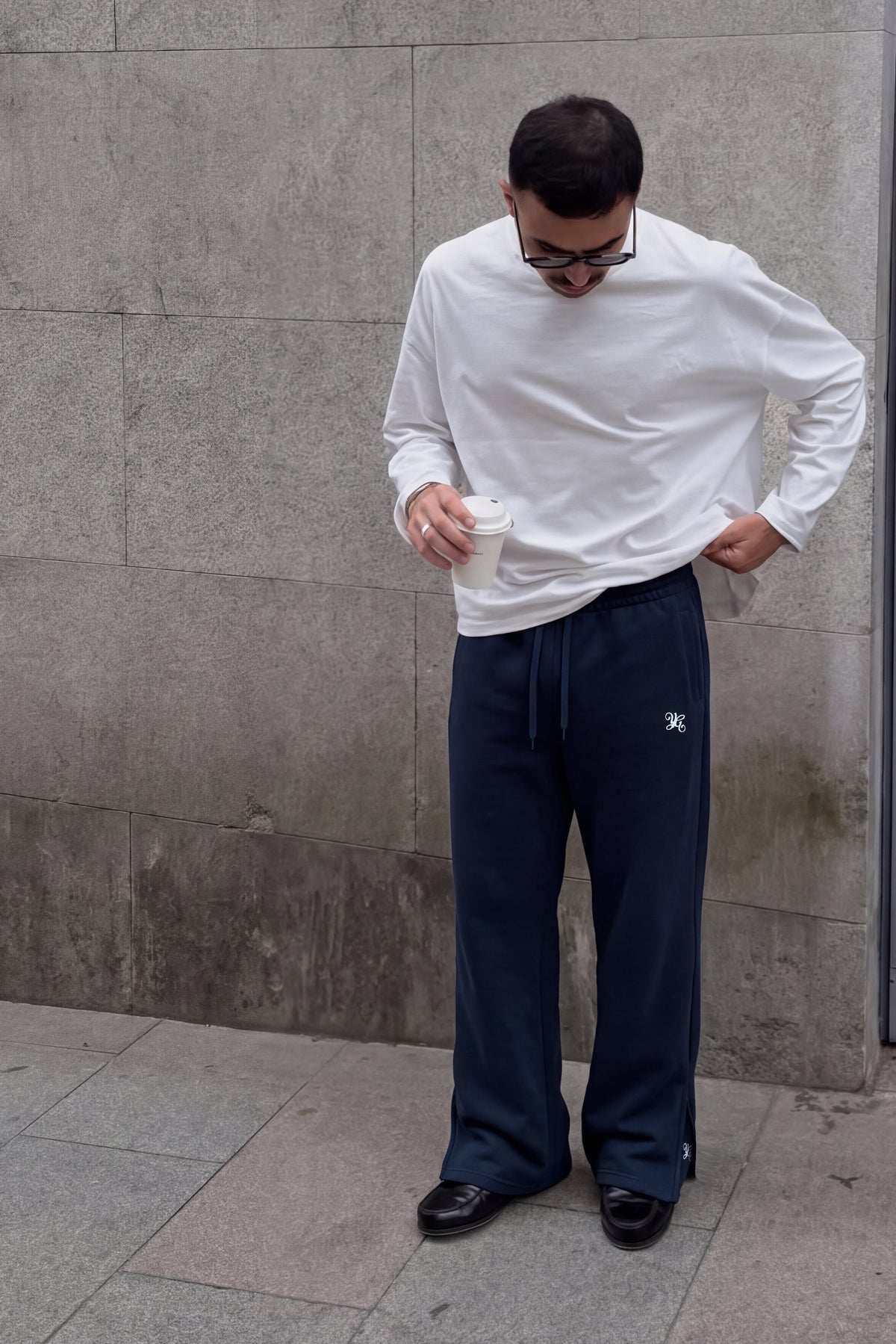 Flared Sweatpants - Navy