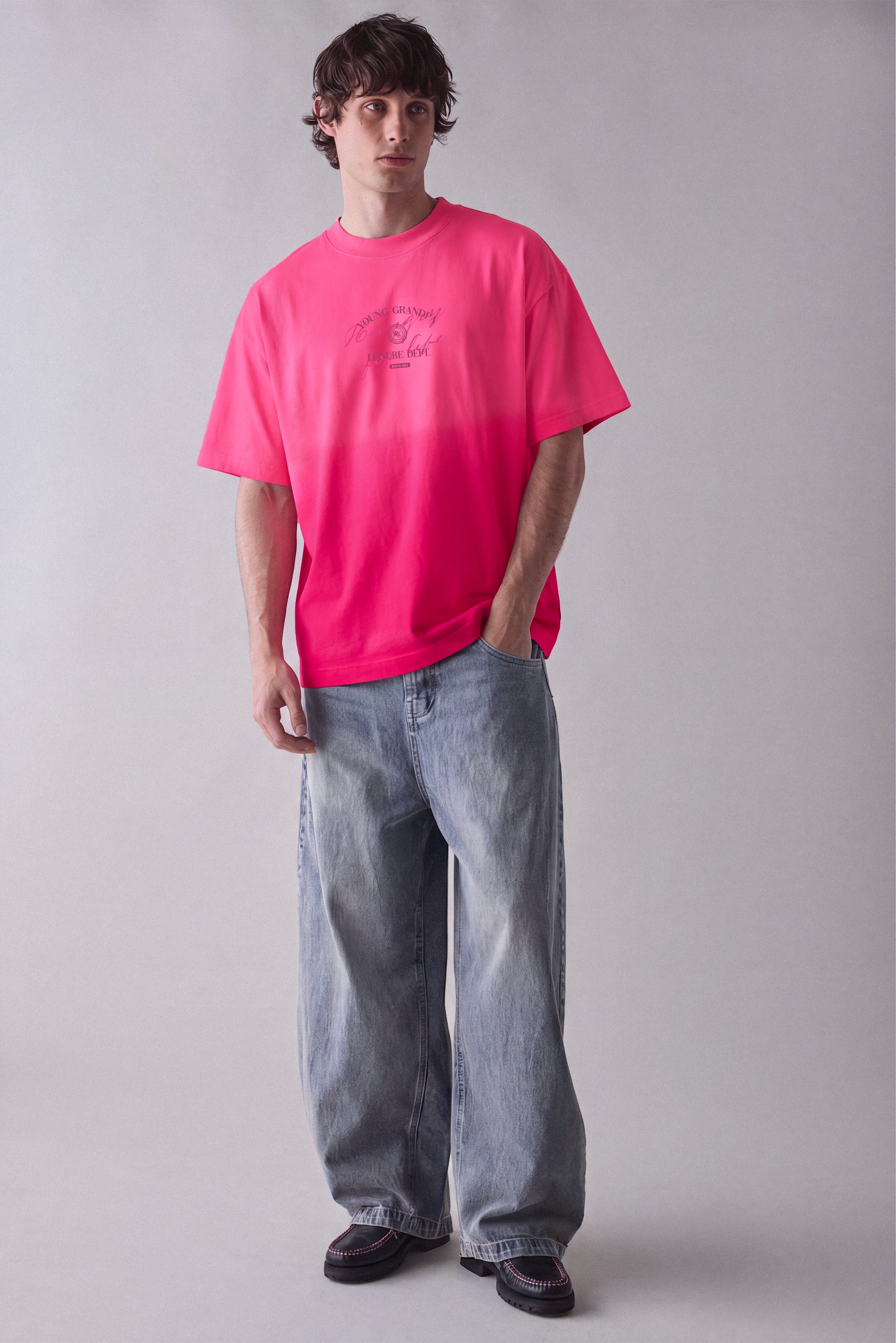 BUBBLEGUM FADE BOXY TEE