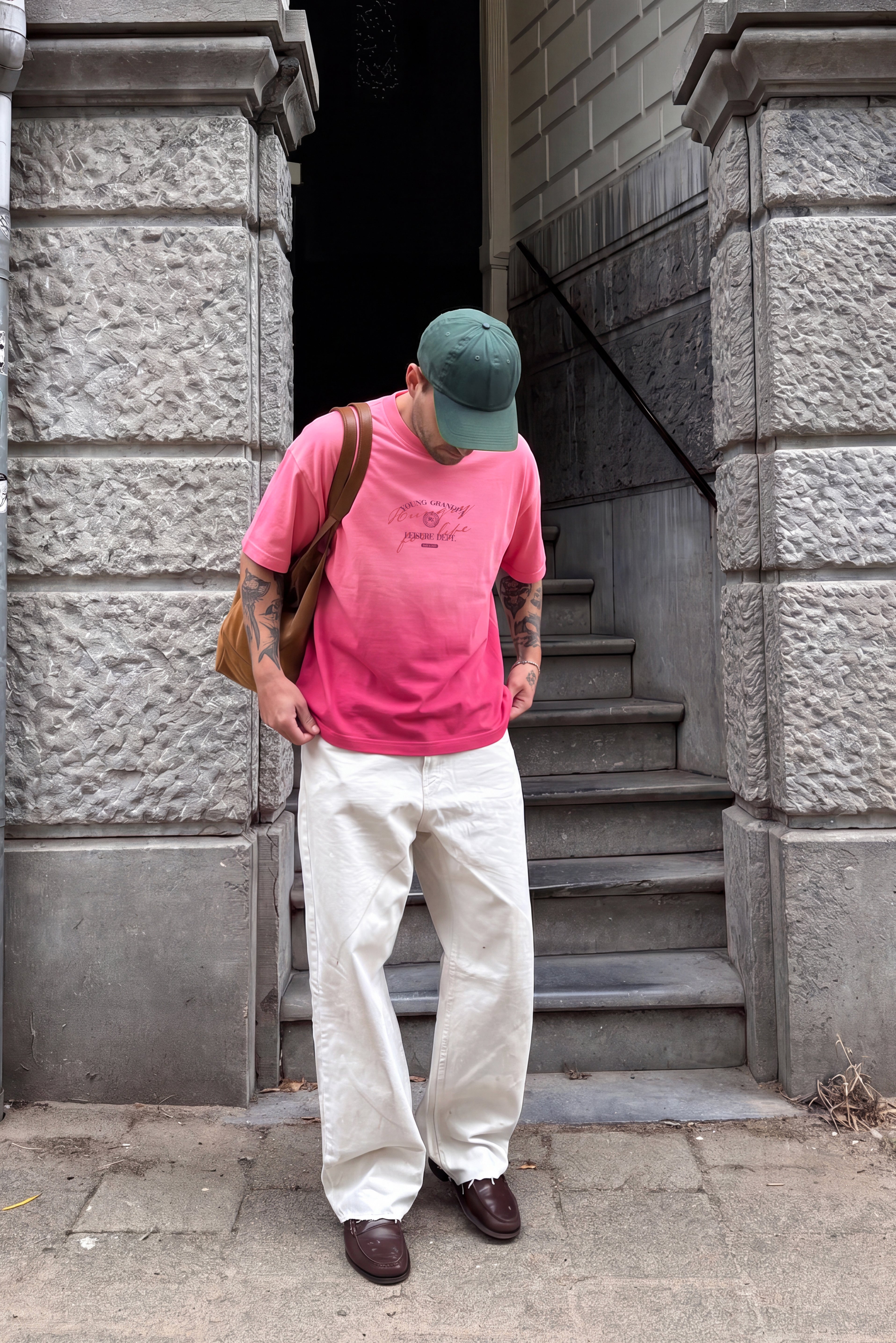 BUBBLEGUM FADE BOXY TEE