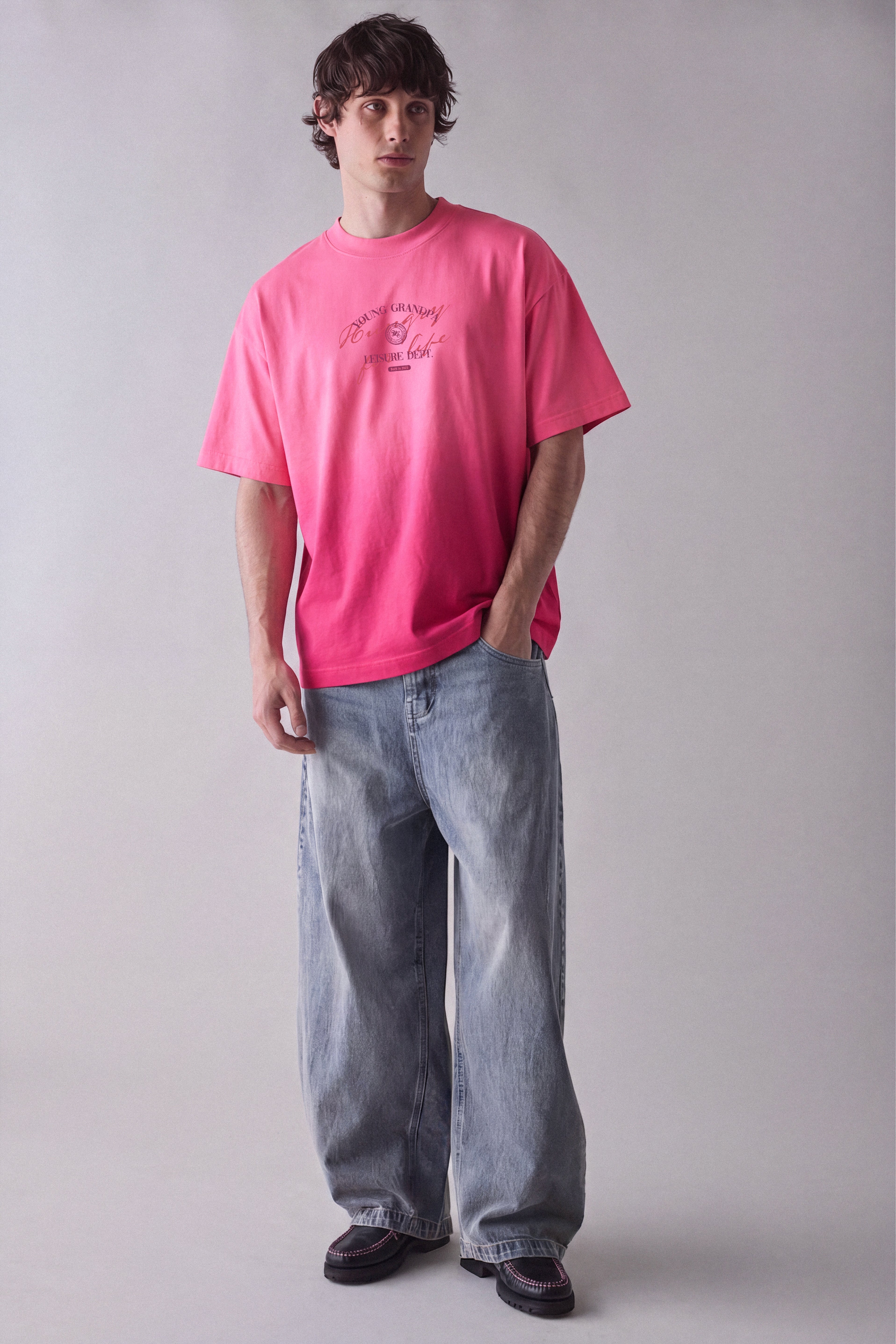 BUBBLEGUM FADE BOXY TEE