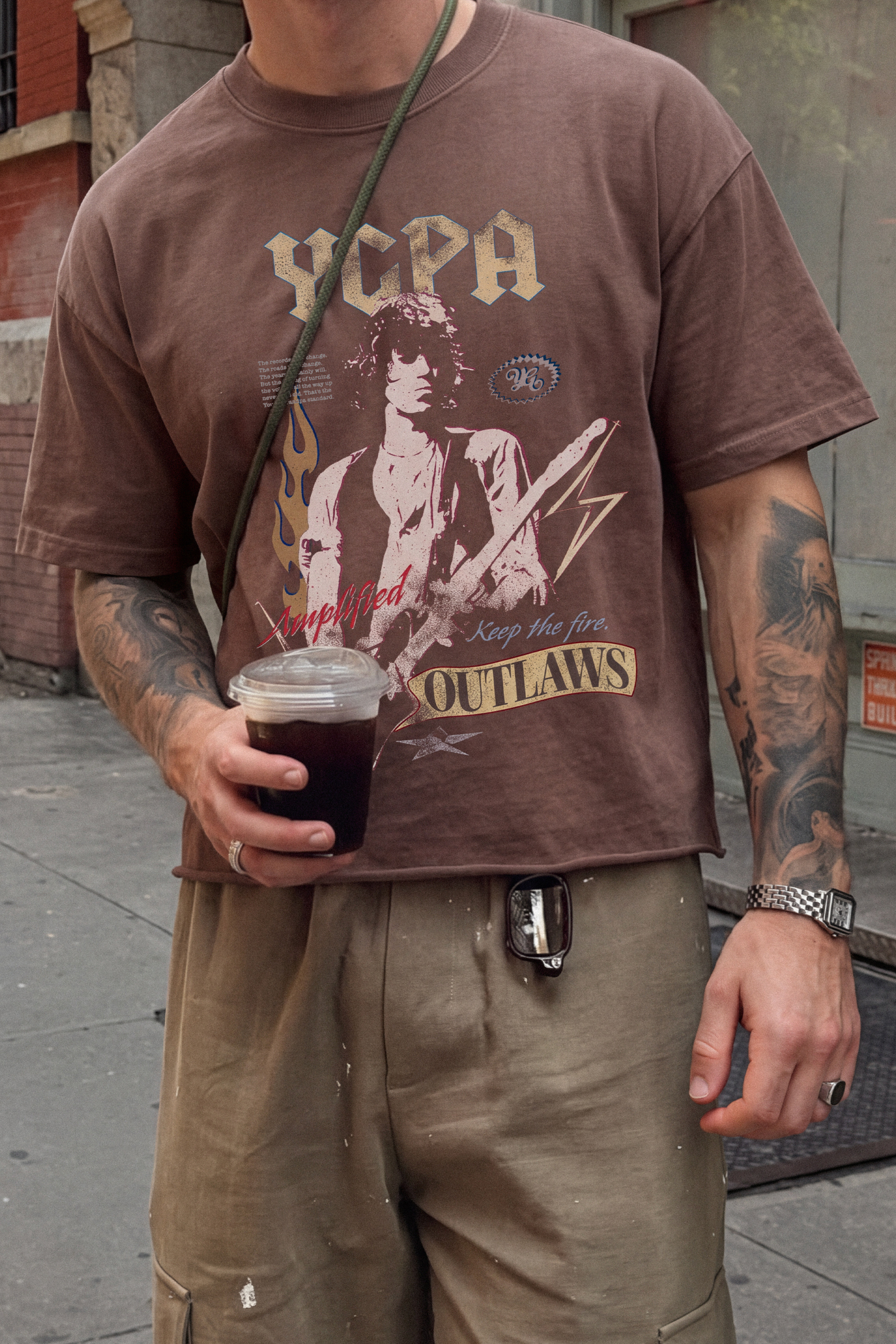 BOURBON WASH BOXY TEE