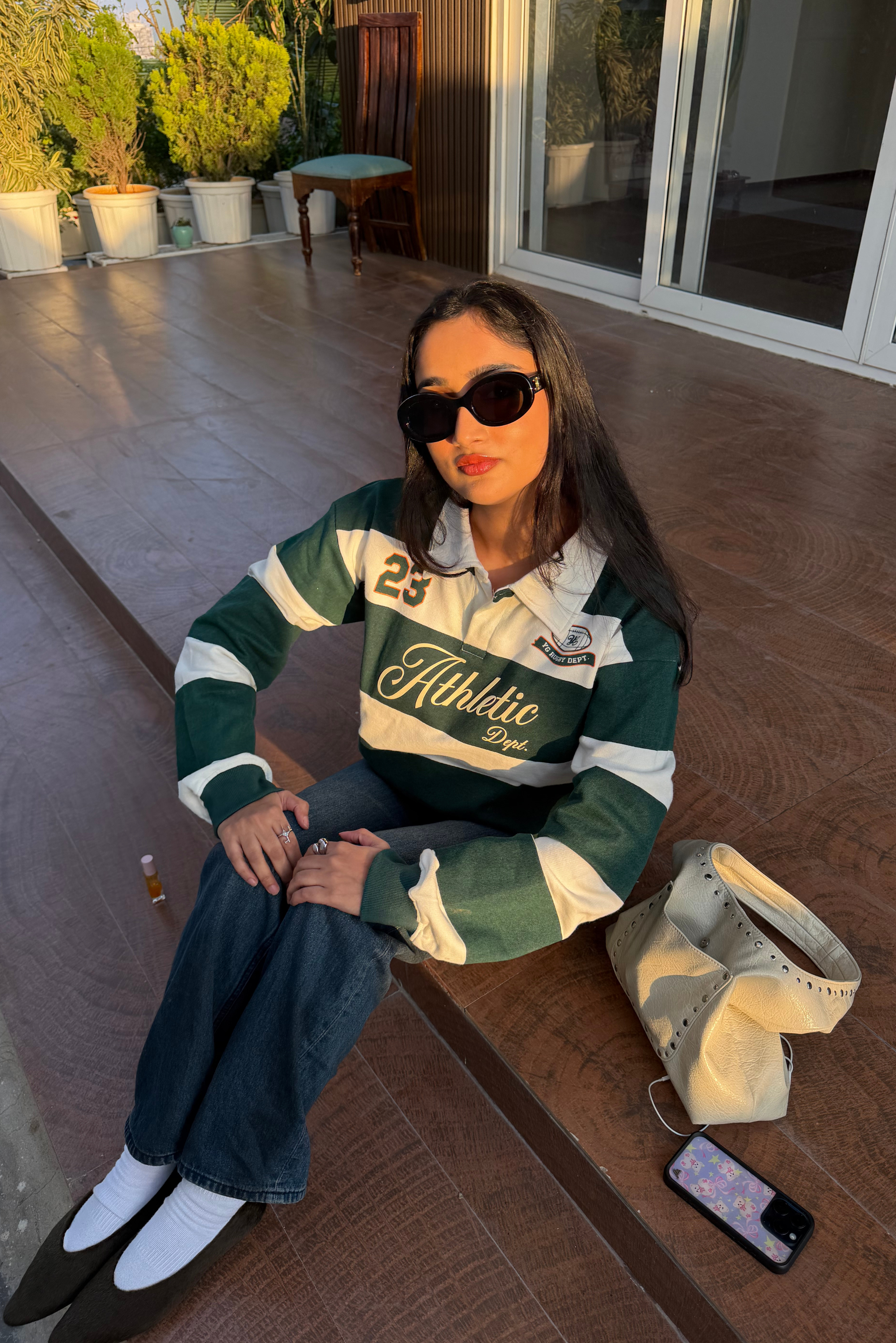 ATHLETIC STRIPED SWEATSHIRT