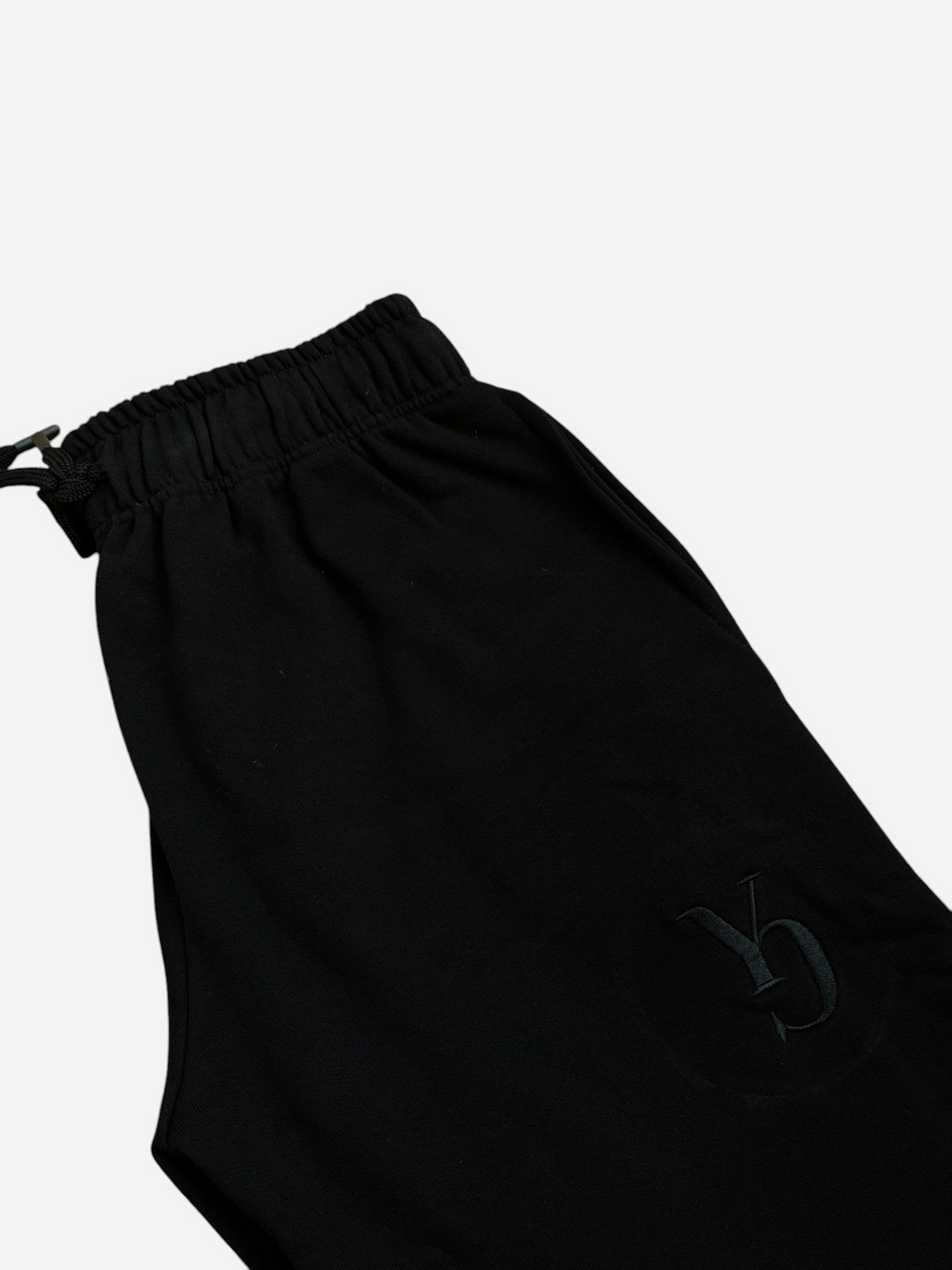 WIDE SWEAT PANTS - BLACK
