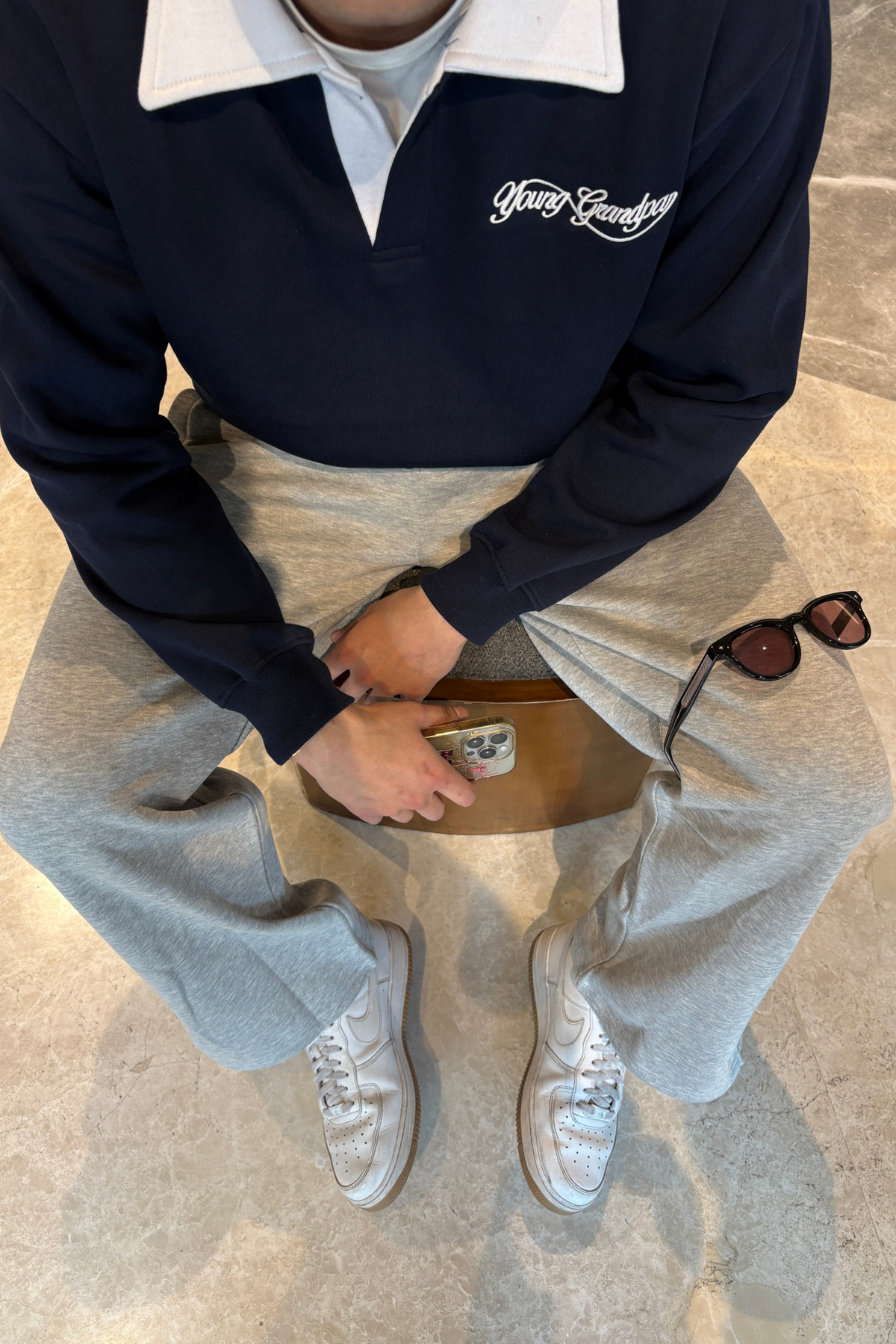 FLARED SWEATPANTS - GREY
