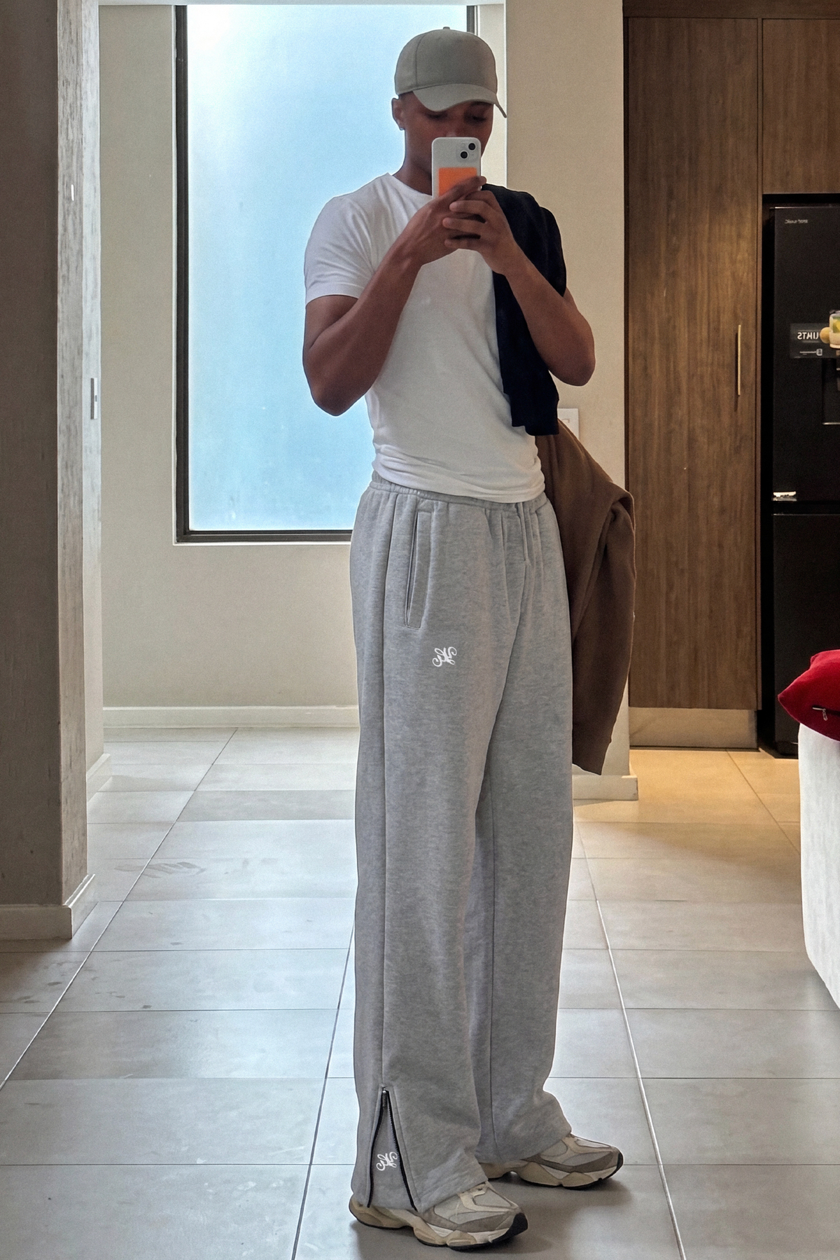 FLARED SWEATPANTS - GREY