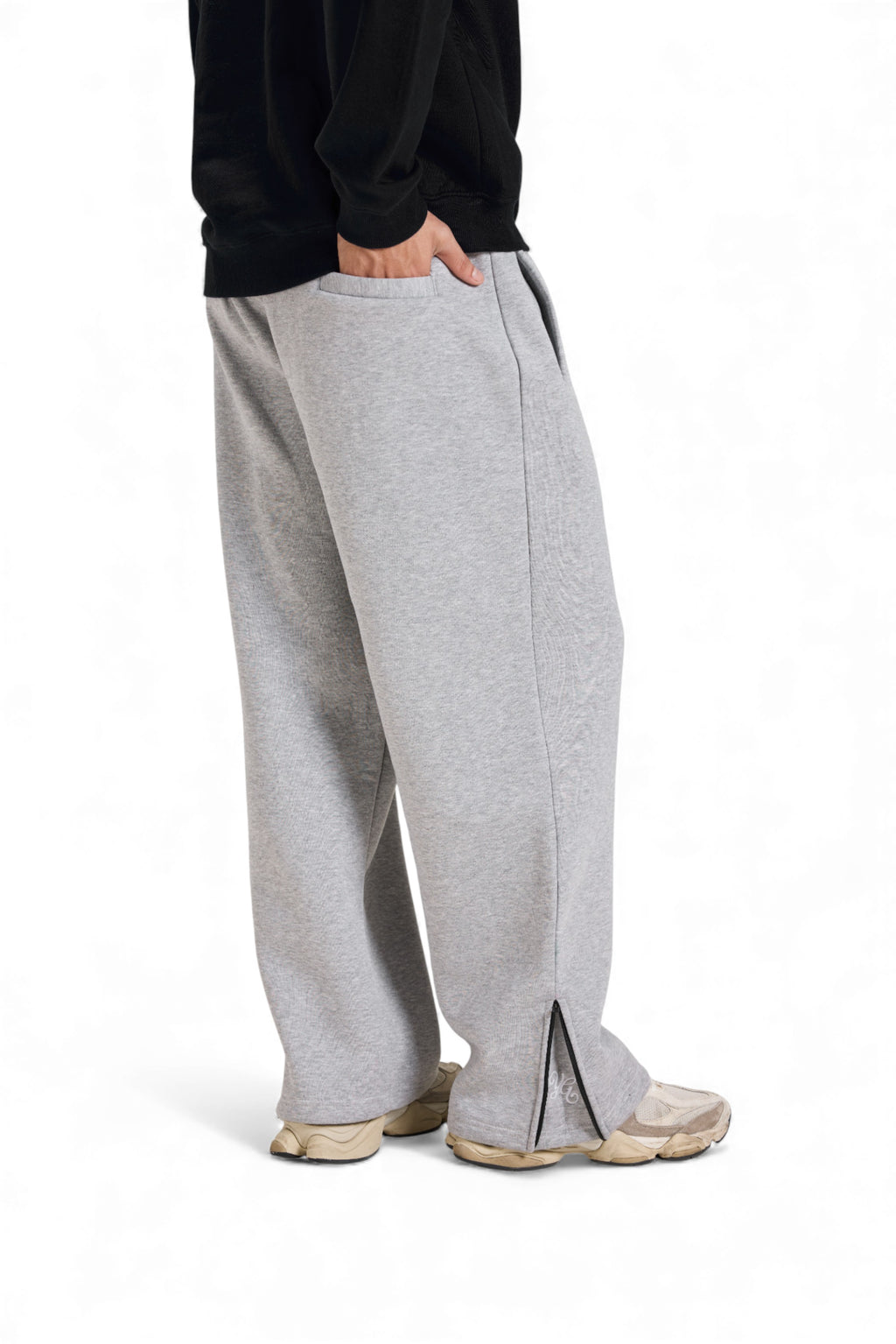 FLARED SWEATPANTS - GREY
