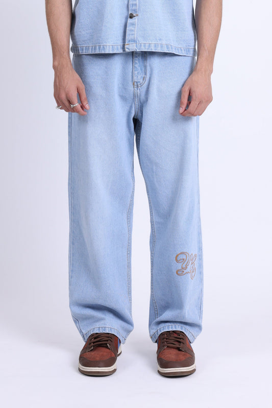 WIDE-LEG DENIM PANTS