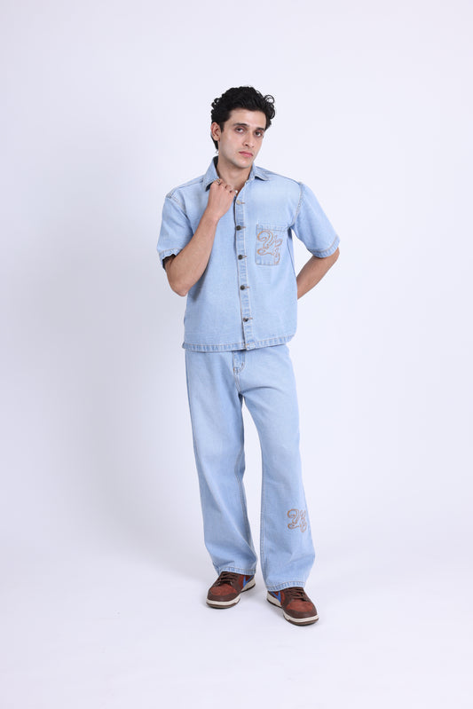 WESTERN BLUE DENIM CO-ORD SET