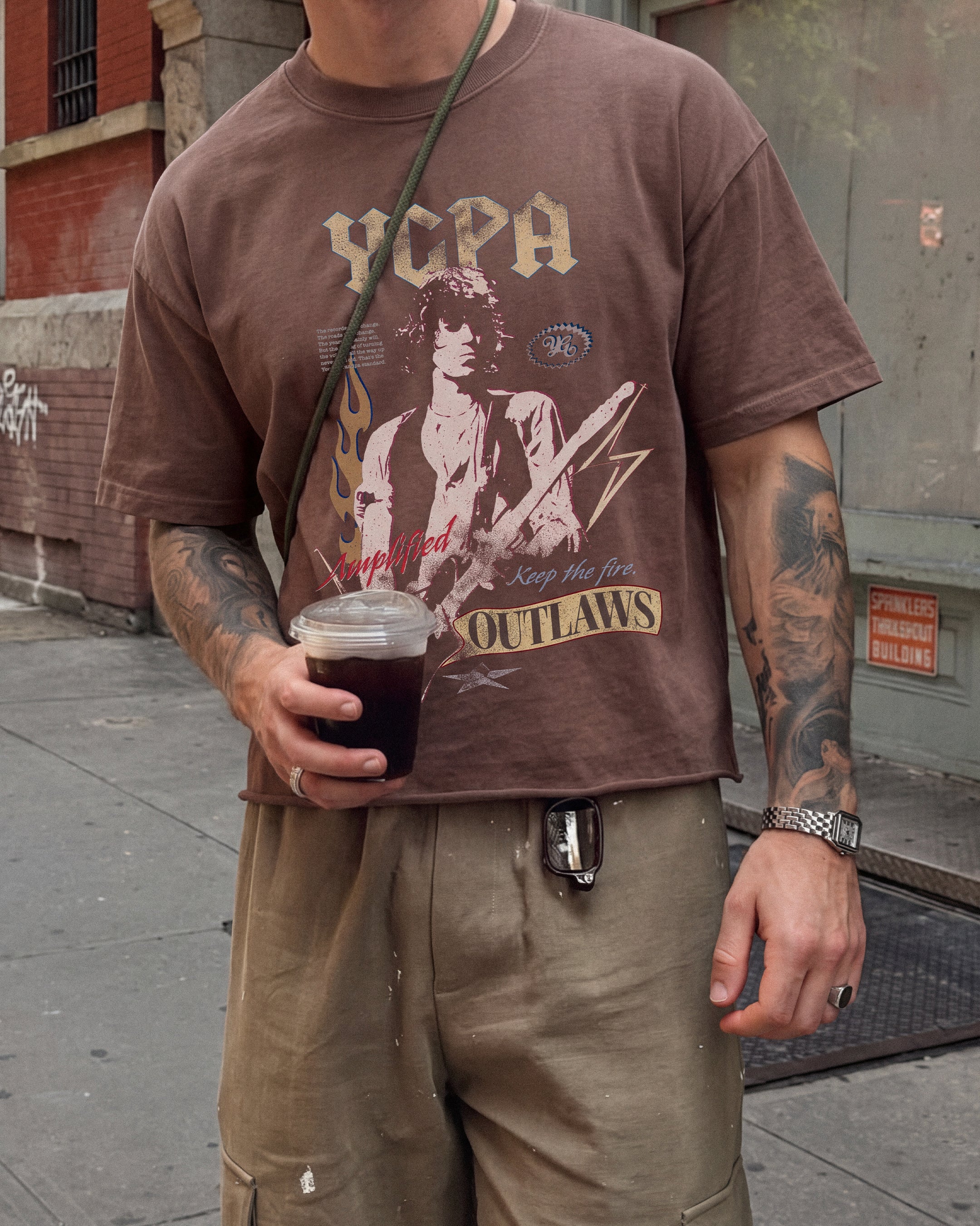 BOURBON WASH BOXY TEE