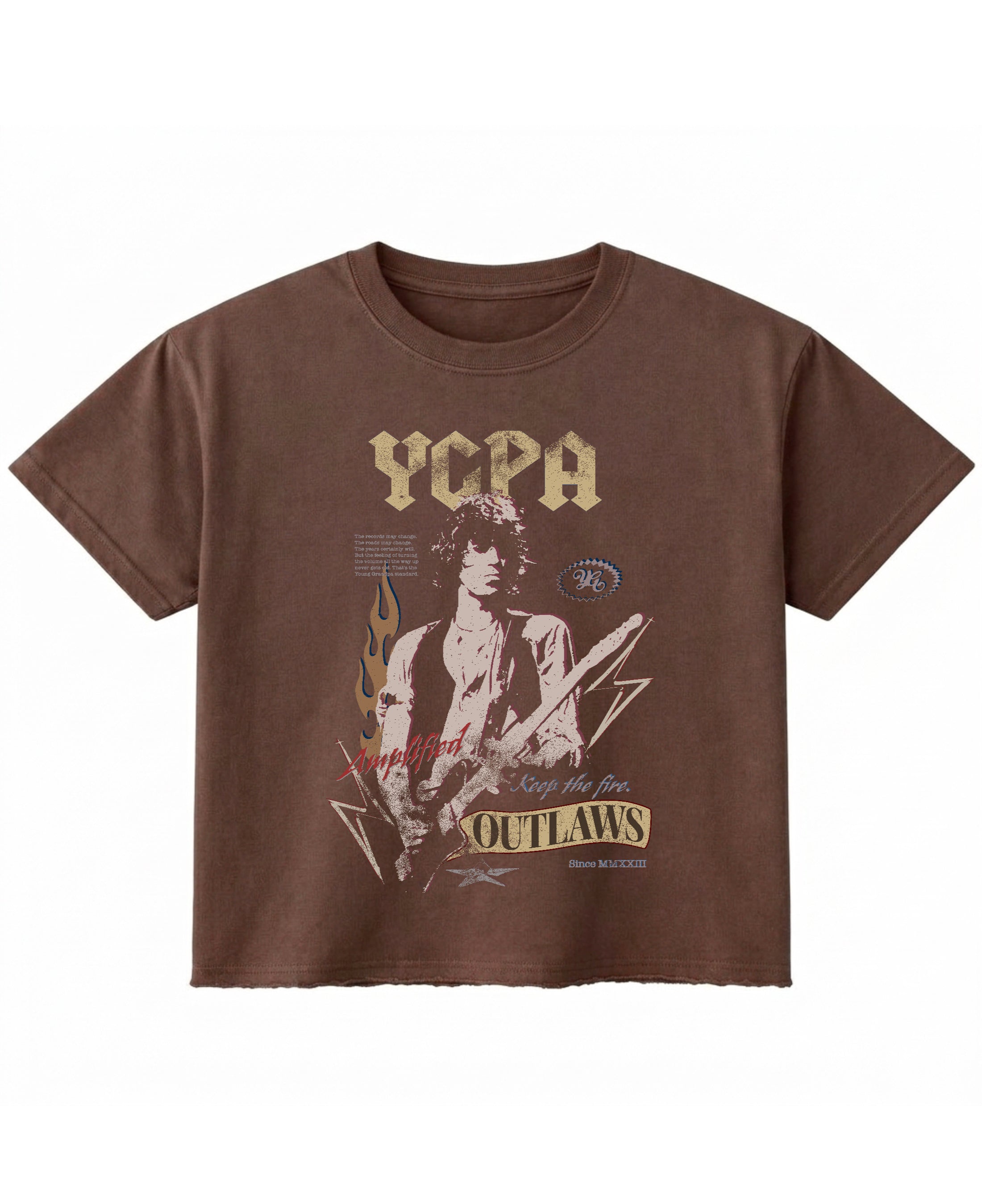 Brown Boxy Fit T-shirt Front Design