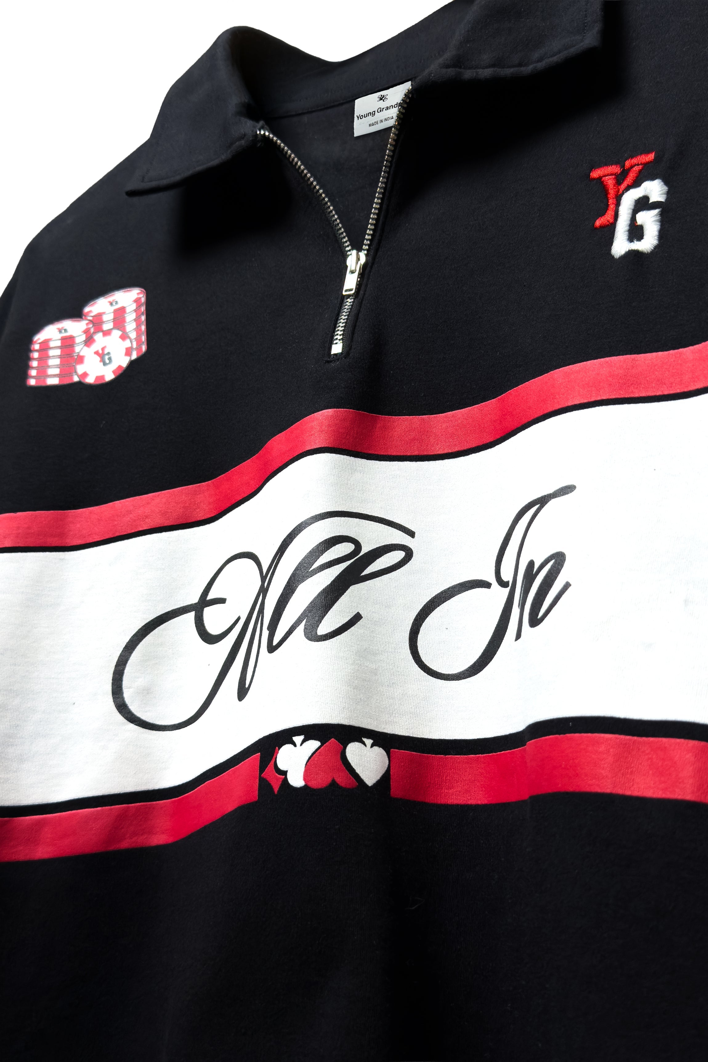 Quarter Zip Polo | Young Grandpa All-In Polo Streetwear India